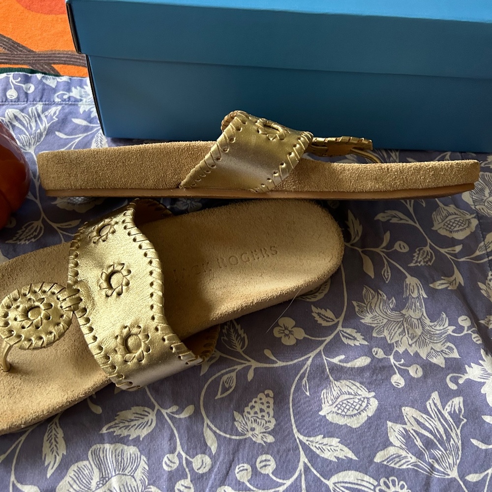Jack Rogers Comfort Sandals Size 9 Platinum - Picture 2 of 6